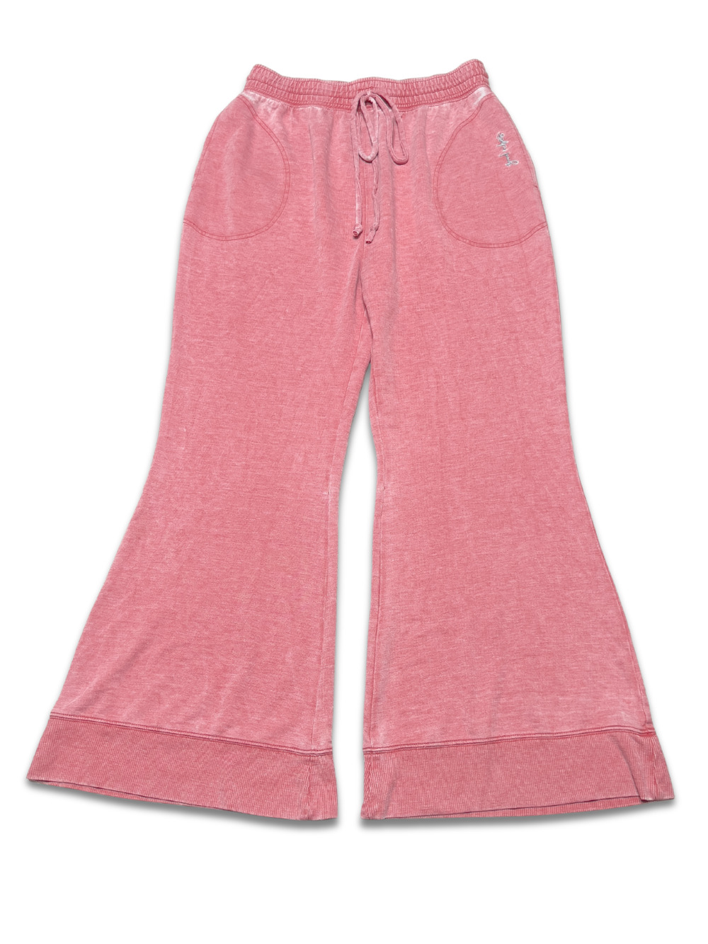 Free People Vintage Good Vibes Flare Lounge Pants Medium Athleisure Barbiecore